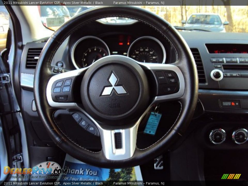 2011 Mitsubishi Lancer Evolution GSR Apex Silver Metallic / Black Photo #16