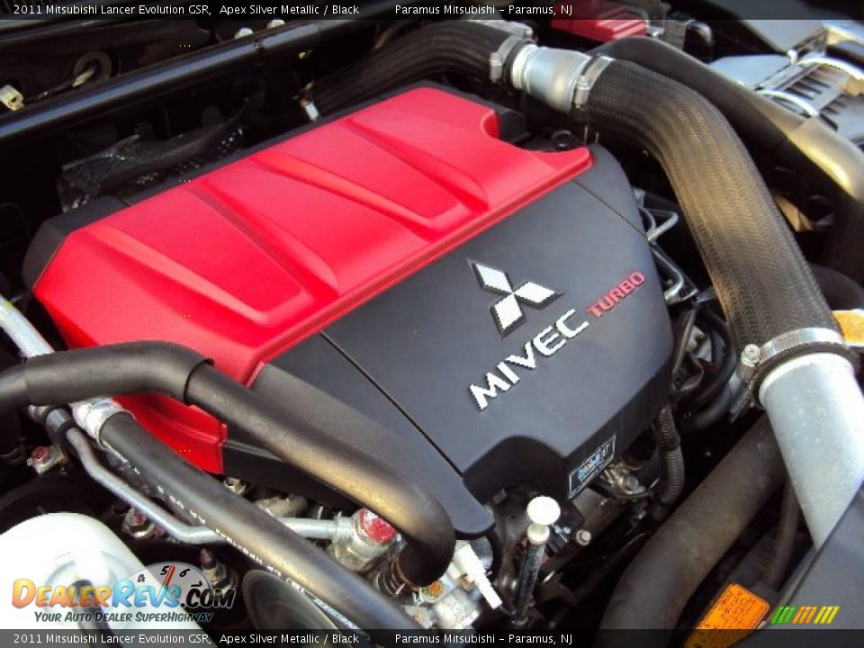 2011 Mitsubishi Lancer Evolution GSR Apex Silver Metallic / Black Photo #26