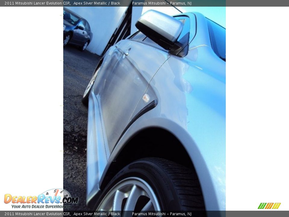 2011 Mitsubishi Lancer Evolution GSR Apex Silver Metallic / Black Photo #27