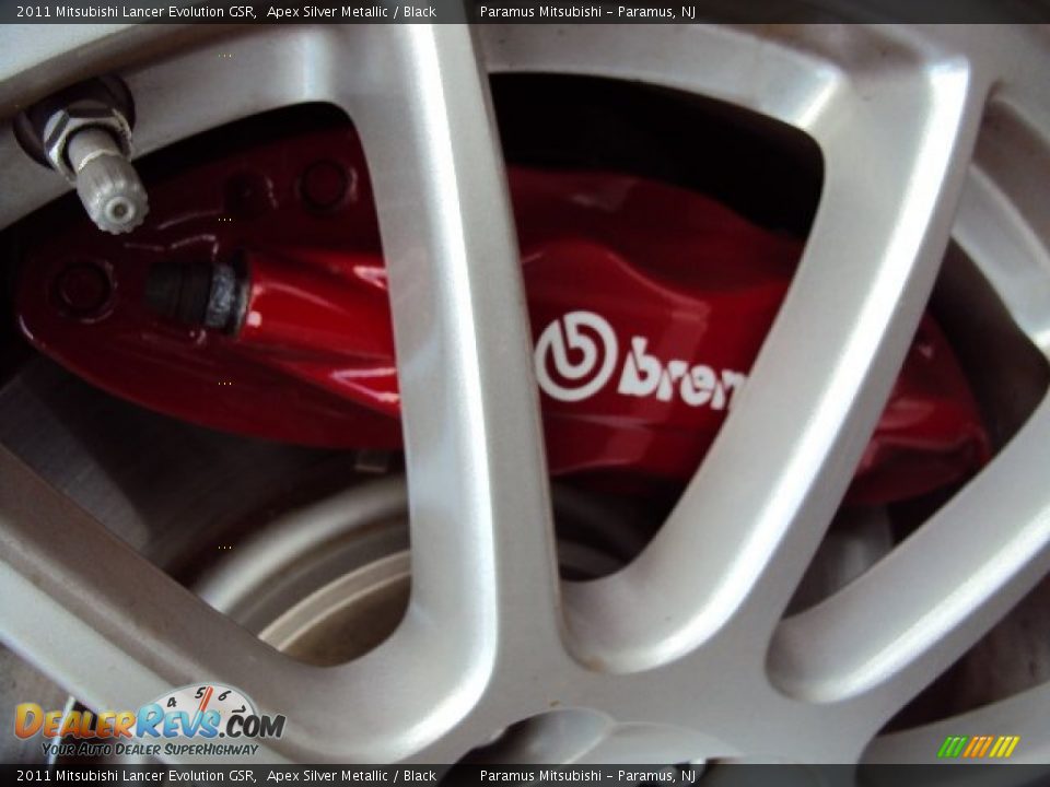 2011 Mitsubishi Lancer Evolution GSR Apex Silver Metallic / Black Photo #28