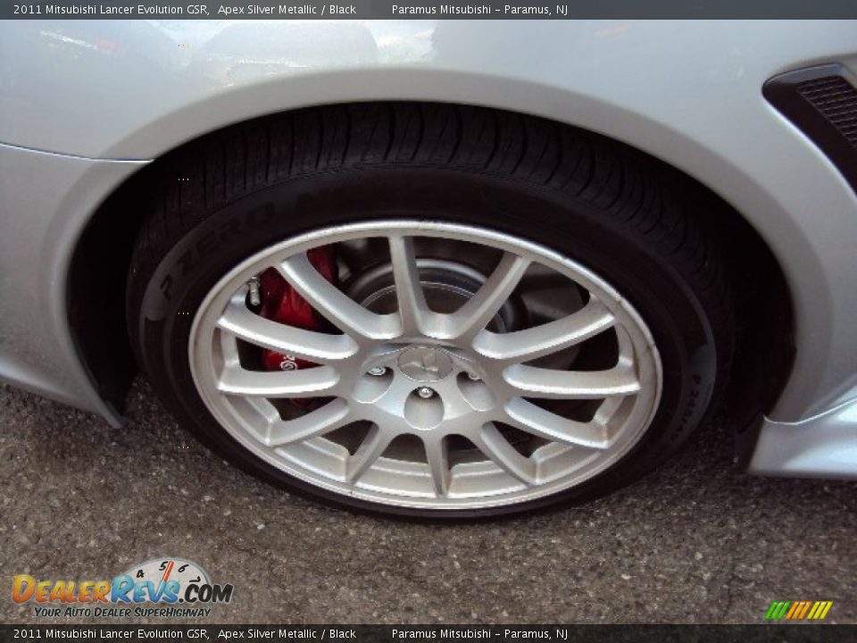 2011 Mitsubishi Lancer Evolution GSR Apex Silver Metallic / Black Photo #29