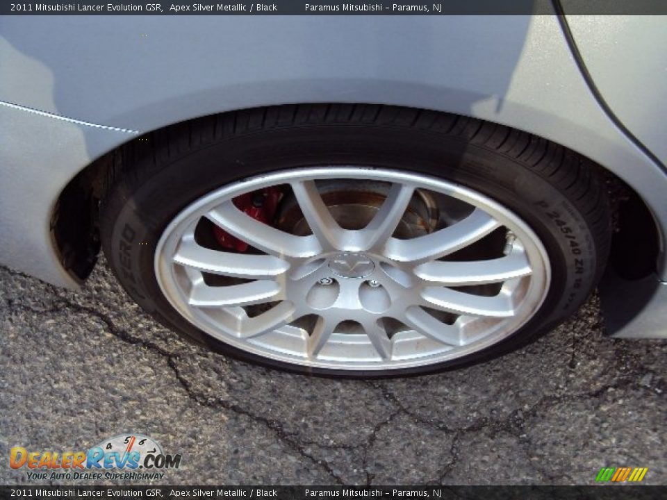 2011 Mitsubishi Lancer Evolution GSR Apex Silver Metallic / Black Photo #31