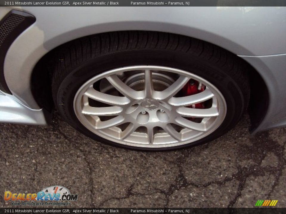 2011 Mitsubishi Lancer Evolution GSR Apex Silver Metallic / Black Photo #32