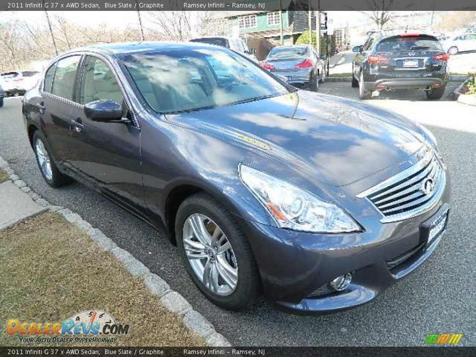 2011 Infiniti G 37 x AWD Sedan Blue Slate / Graphite Photo #7