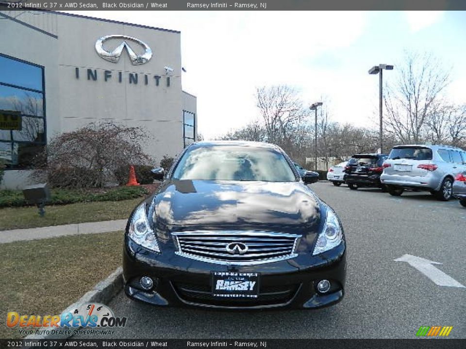 2012 Infiniti G 37 x AWD Sedan Black Obsidian / Wheat Photo #1