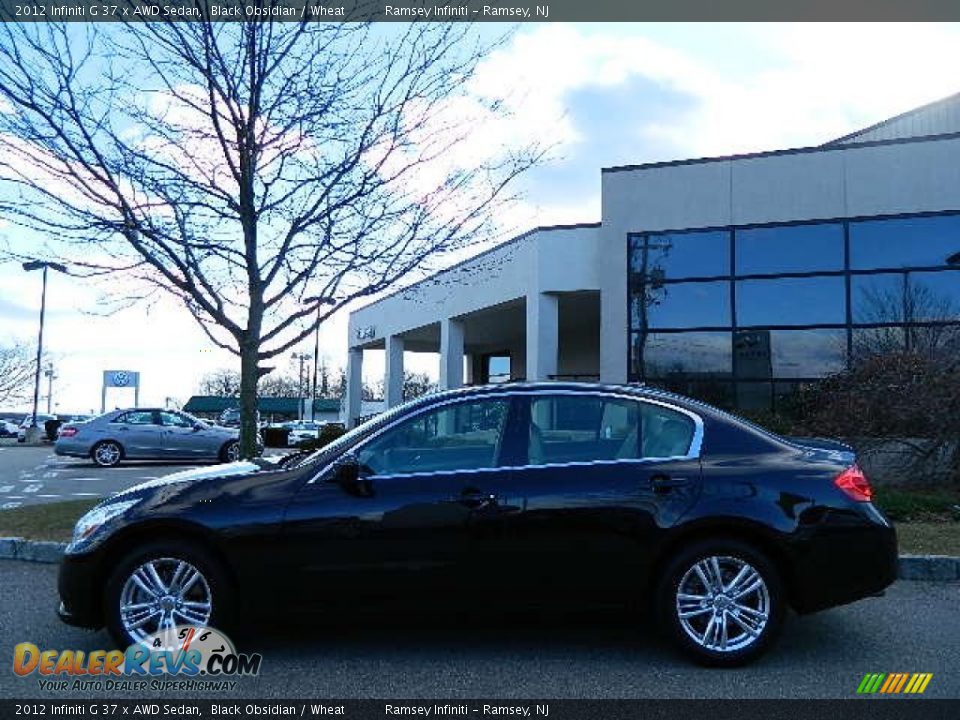 2012 Infiniti G 37 x AWD Sedan Black Obsidian / Wheat Photo #3