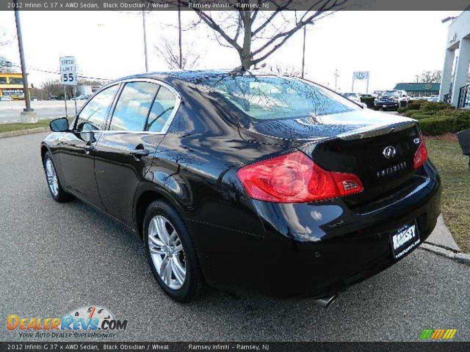 2012 Infiniti G 37 x AWD Sedan Black Obsidian / Wheat Photo #5