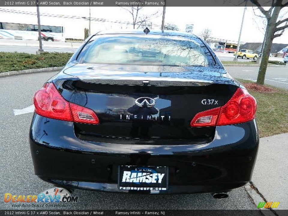 2012 Infiniti G 37 x AWD Sedan Black Obsidian / Wheat Photo #6