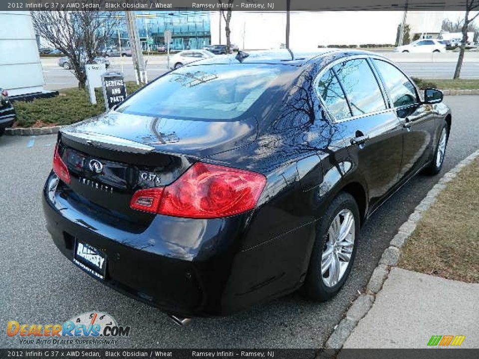 2012 Infiniti G 37 x AWD Sedan Black Obsidian / Wheat Photo #7