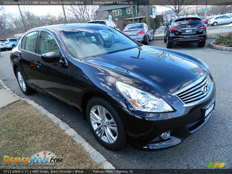 2012 Infiniti G 37 x AWD Sedan Black Obsidian / Wheat Photo #8