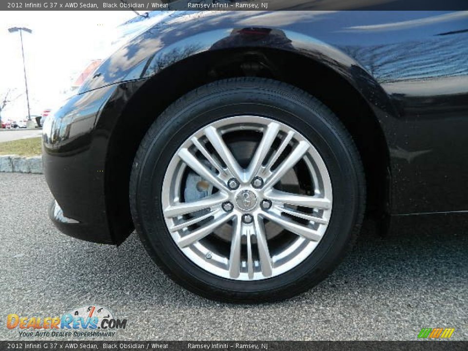 2012 Infiniti G 37 x AWD Sedan Black Obsidian / Wheat Photo #10