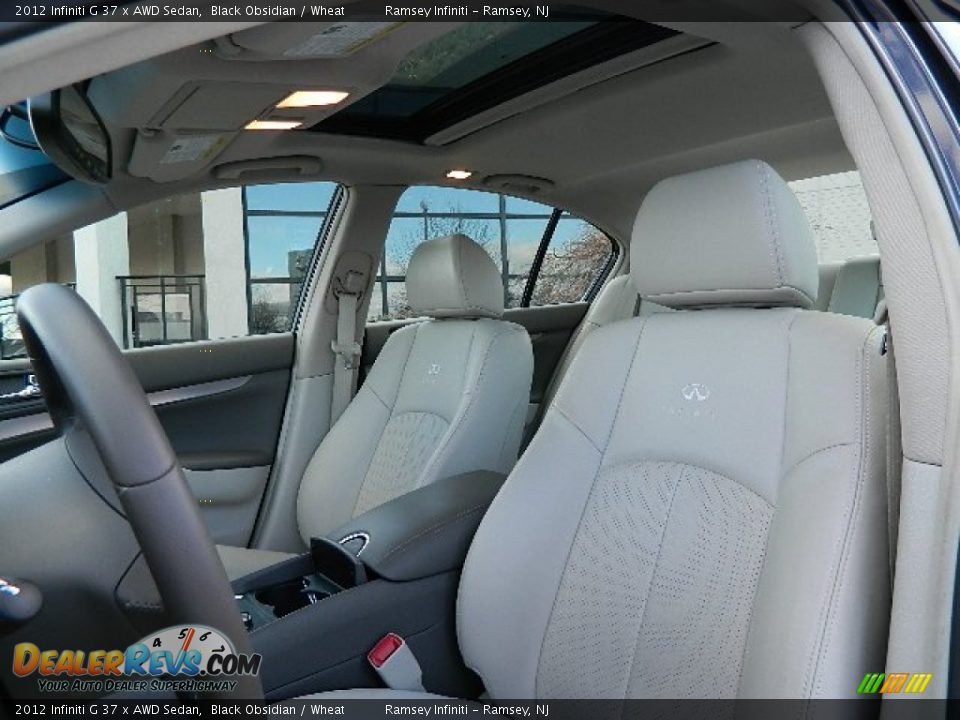 2012 Infiniti G 37 x AWD Sedan Black Obsidian / Wheat Photo #11