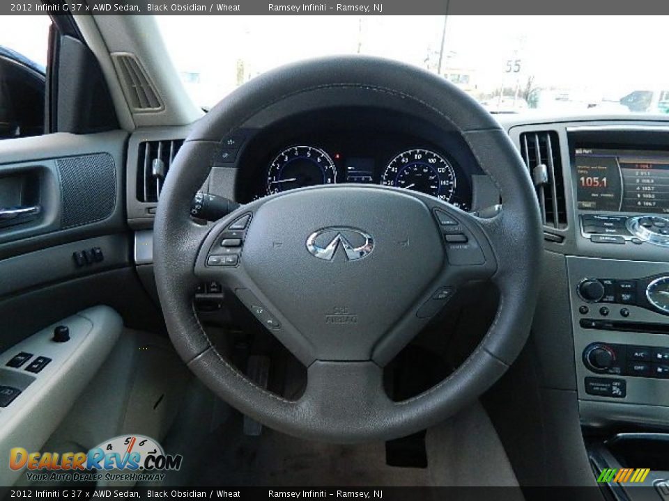 2012 Infiniti G 37 x AWD Sedan Black Obsidian / Wheat Photo #17