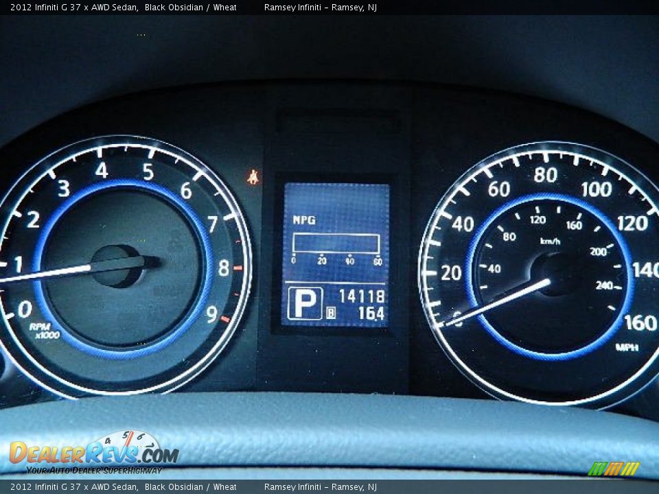 2012 Infiniti G 37 x AWD Sedan Black Obsidian / Wheat Photo #18