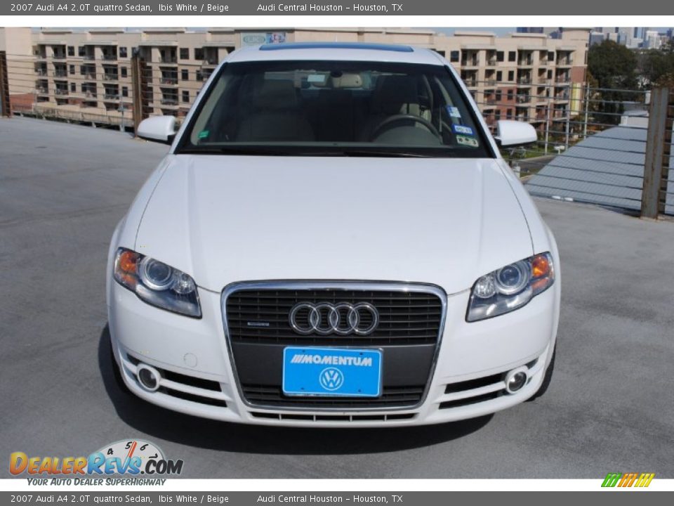 2007 Audi A4 2.0T quattro Sedan Ibis White / Beige Photo #2
