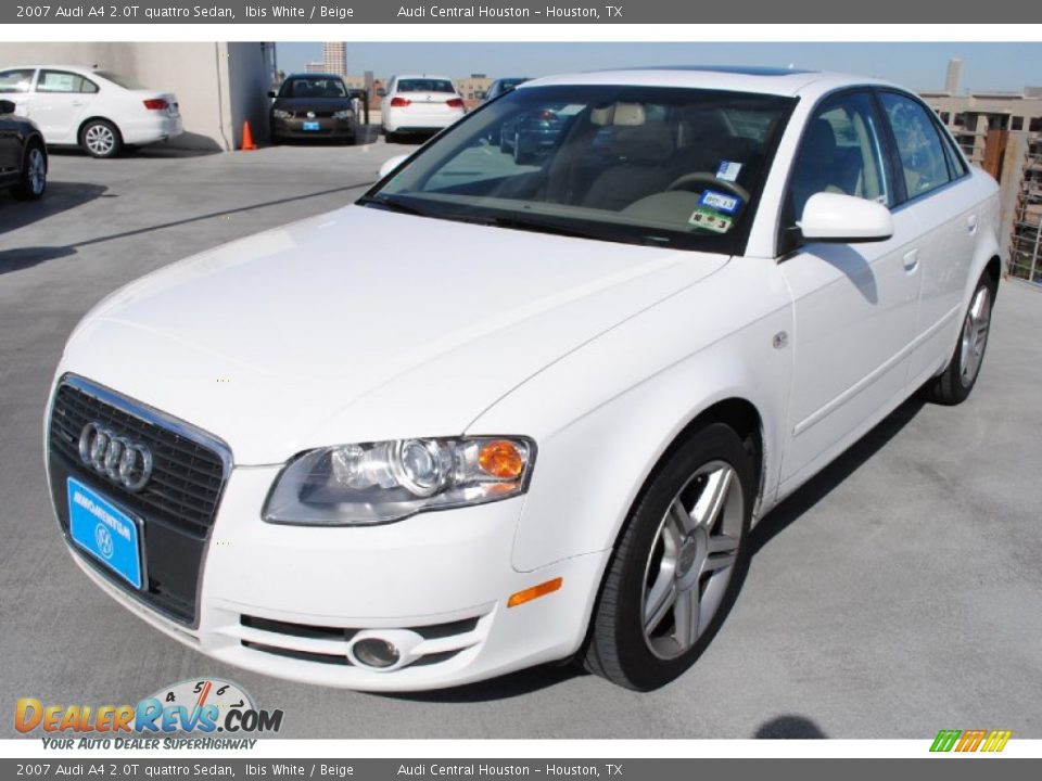 2007 Audi A4 2.0T quattro Sedan Ibis White / Beige Photo #3