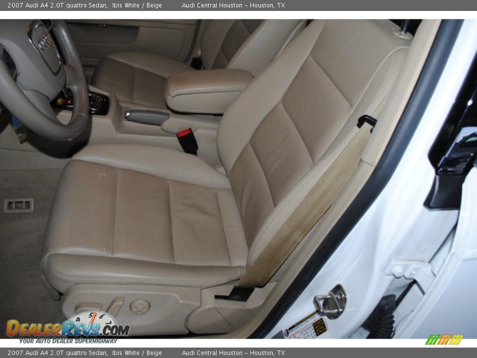 2007 Audi A4 2.0T quattro Sedan Ibis White / Beige Photo #10