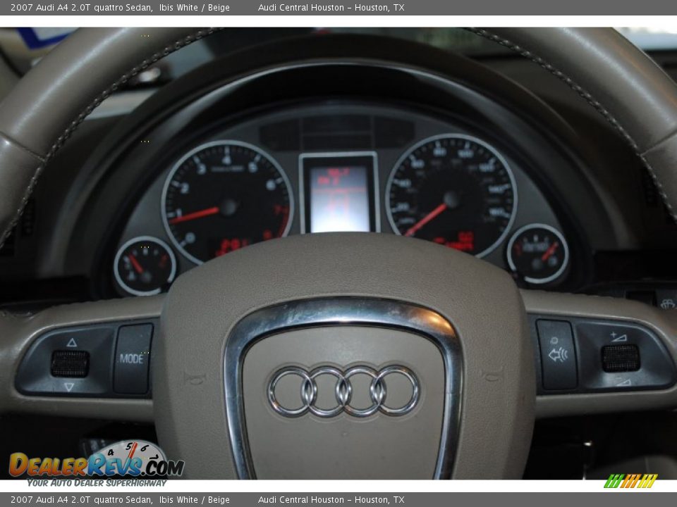 2007 Audi A4 2.0T quattro Sedan Ibis White / Beige Photo #17