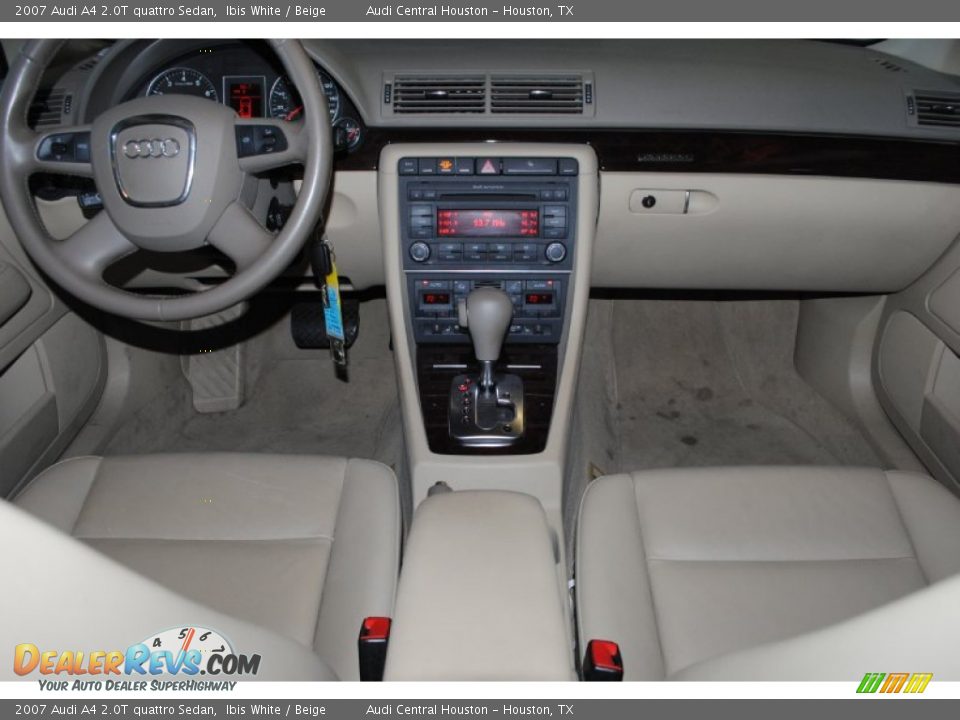 2007 Audi A4 2.0T quattro Sedan Ibis White / Beige Photo #23