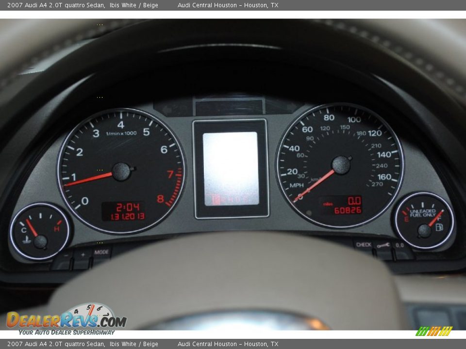 2007 Audi A4 2.0T quattro Sedan Ibis White / Beige Photo #25