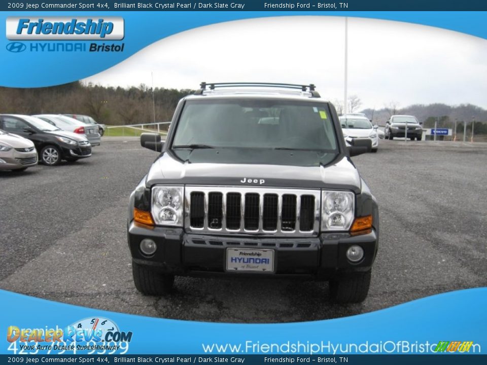 2009 Jeep Commander Sport 4x4 Brilliant Black Crystal Pearl / Dark Slate Gray Photo #4