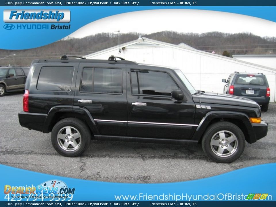 2009 Jeep Commander Sport 4x4 Brilliant Black Crystal Pearl / Dark Slate Gray Photo #6