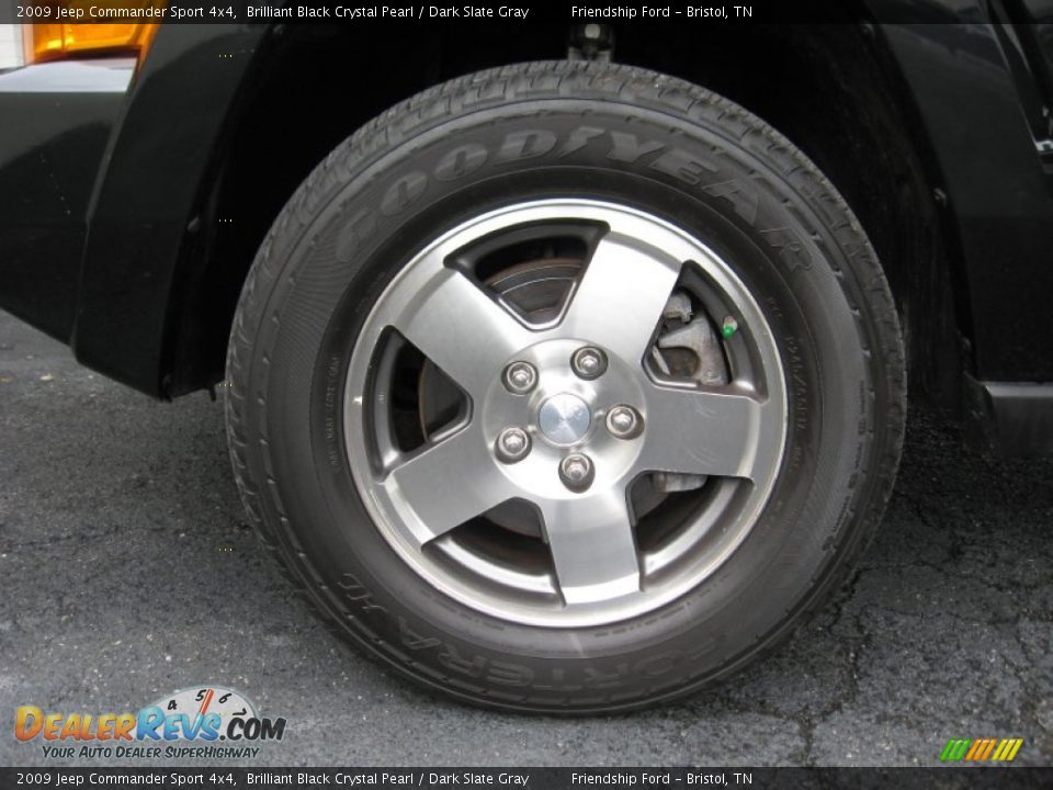 2009 Jeep Commander Sport 4x4 Brilliant Black Crystal Pearl / Dark Slate Gray Photo #11