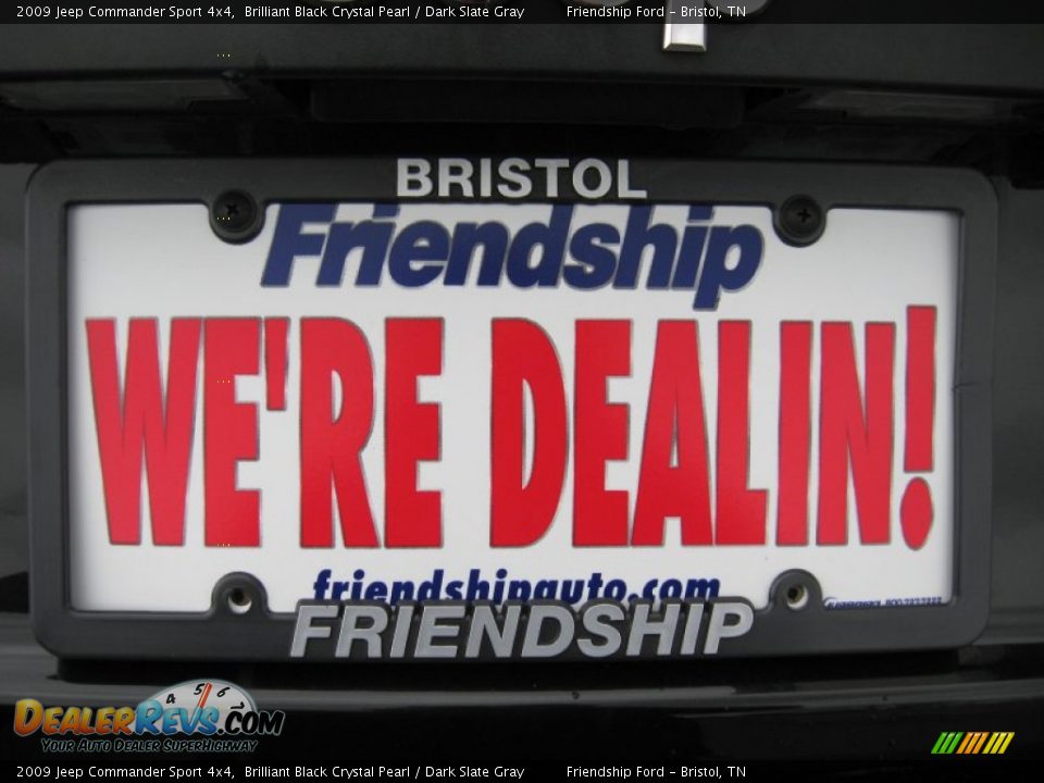 2009 Jeep Commander Sport 4x4 Brilliant Black Crystal Pearl / Dark Slate Gray Photo #16