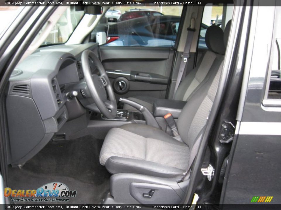 2009 Jeep Commander Sport 4x4 Brilliant Black Crystal Pearl / Dark Slate Gray Photo #17