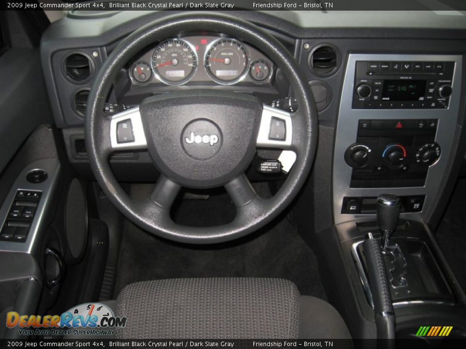 2009 Jeep Commander Sport 4x4 Brilliant Black Crystal Pearl / Dark Slate Gray Photo #28