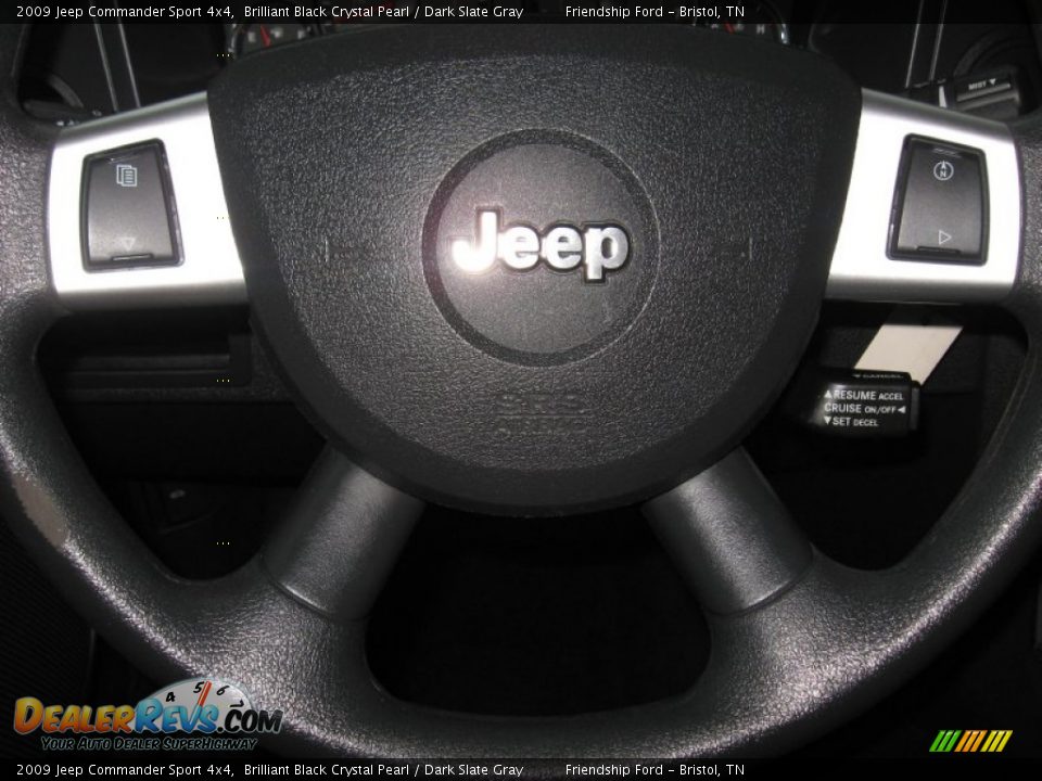 2009 Jeep Commander Sport 4x4 Brilliant Black Crystal Pearl / Dark Slate Gray Photo #33