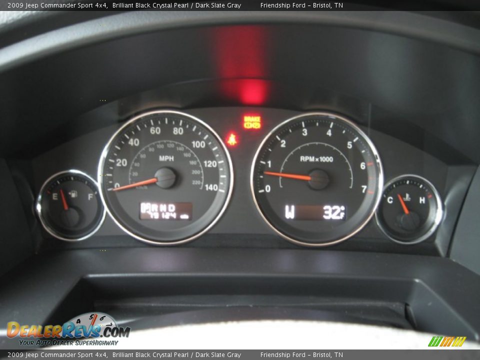 2009 Jeep Commander Sport 4x4 Brilliant Black Crystal Pearl / Dark Slate Gray Photo #34
