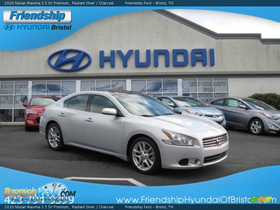 2010 Nissan Maxima 3.5 SV Premium Radiant Silver / Charcoal Photo #1
