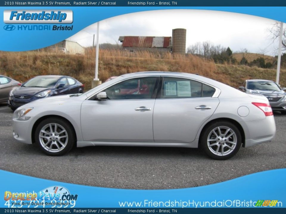 2010 Nissan Maxima 3.5 SV Premium Radiant Silver / Charcoal Photo #2