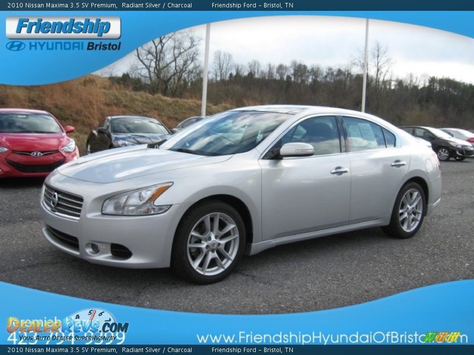 2010 Nissan Maxima 3.5 SV Premium Radiant Silver / Charcoal Photo #3
