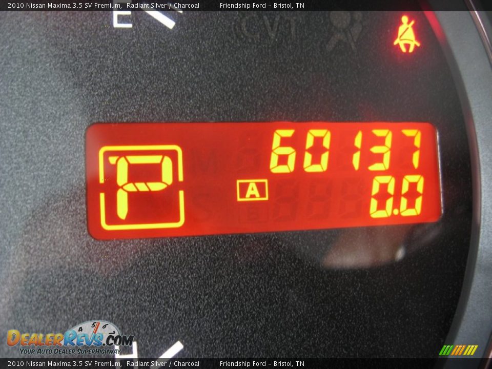 2010 Nissan Maxima 3.5 SV Premium Radiant Silver / Charcoal Photo #36
