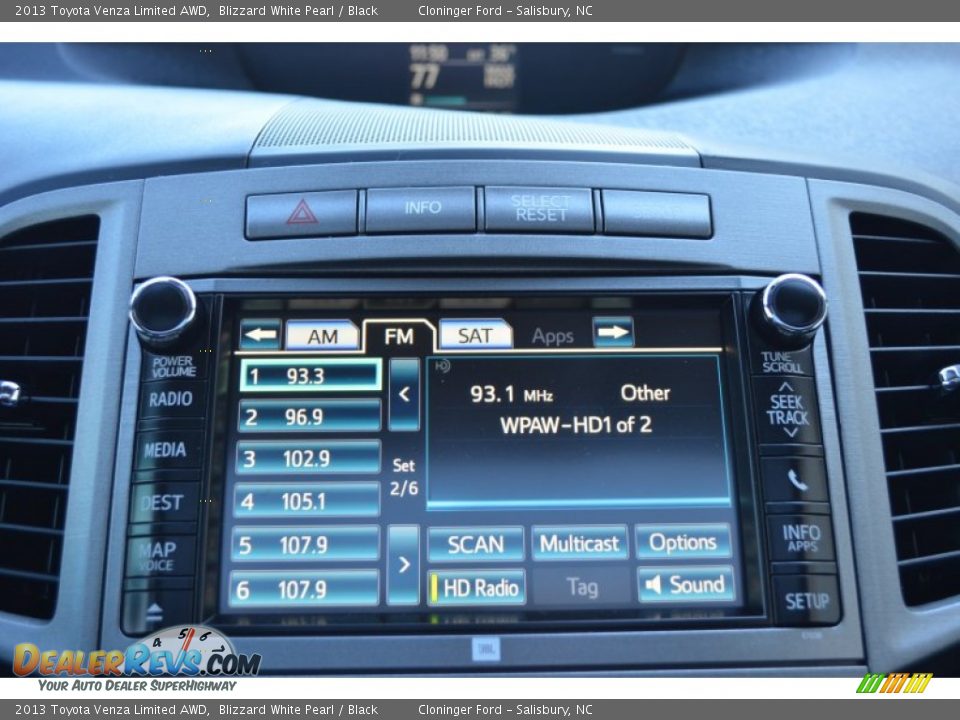 2013 Toyota Venza Limited AWD Blizzard White Pearl / Black Photo #31