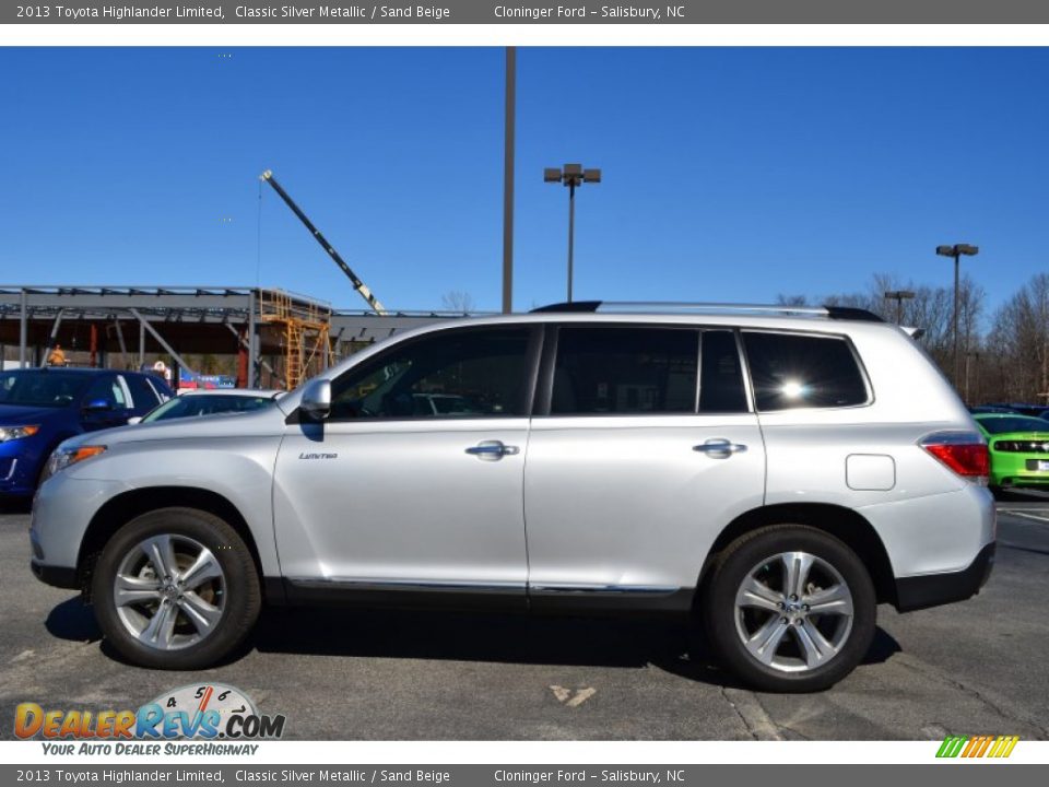 2013 Toyota Highlander Limited Classic Silver Metallic / Sand Beige Photo #2