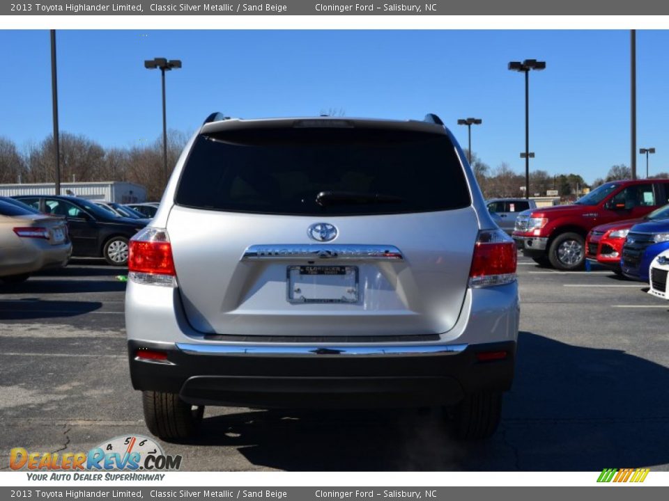 2013 Toyota Highlander Limited Classic Silver Metallic / Sand Beige Photo #4