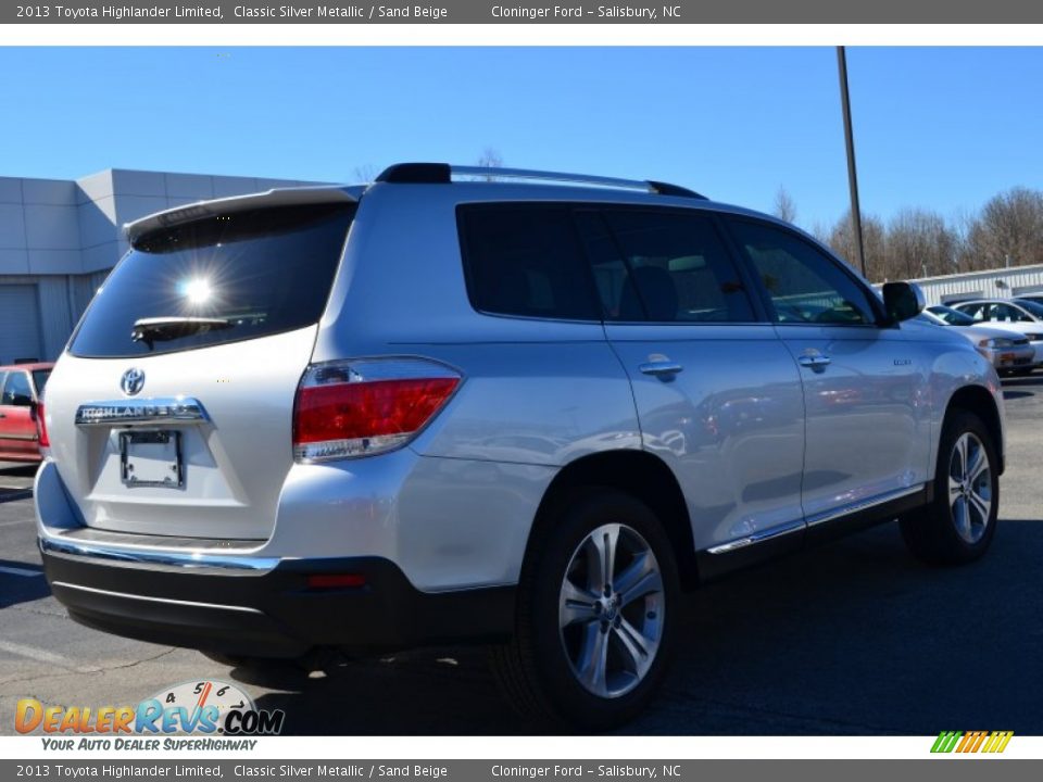 2013 Toyota Highlander Limited Classic Silver Metallic / Sand Beige Photo #5