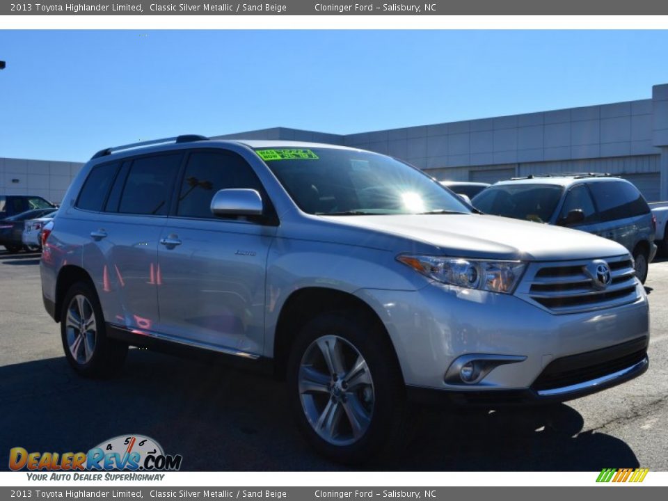 2013 Toyota Highlander Limited Classic Silver Metallic / Sand Beige Photo #7