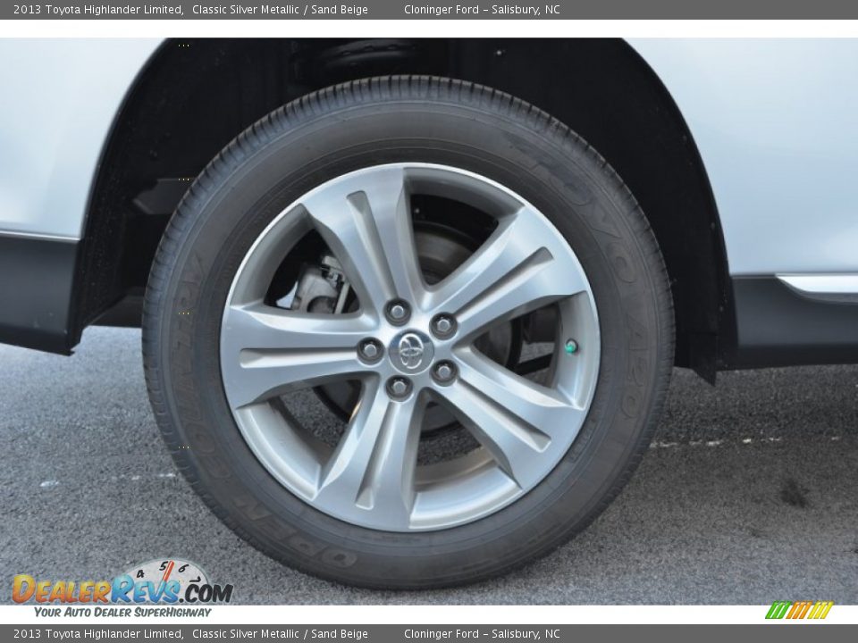 2013 Toyota Highlander Limited Classic Silver Metallic / Sand Beige Photo #21