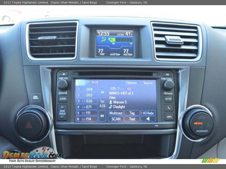 2013 Toyota Highlander Limited Classic Silver Metallic / Sand Beige Photo #33