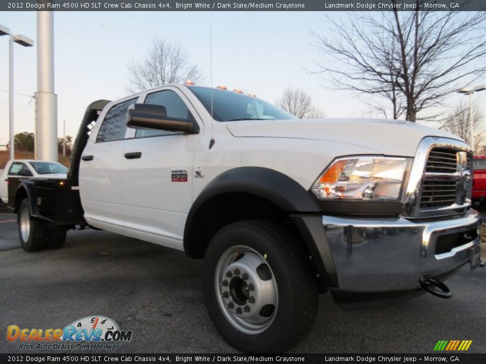 2012 Dodge Ram 4500 HD SLT Crew Cab Chassis 4x4 Bright White / Dark Slate/Medium Graystone Photo #4