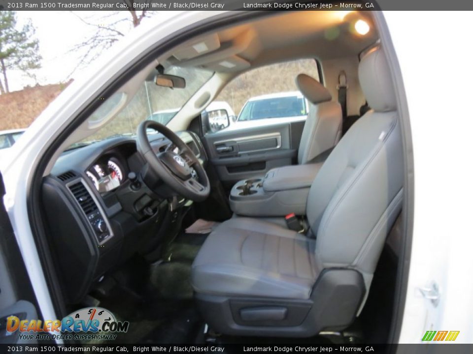 2013 Ram 1500 Tradesman Regular Cab Bright White / Black/Diesel Gray Photo #6