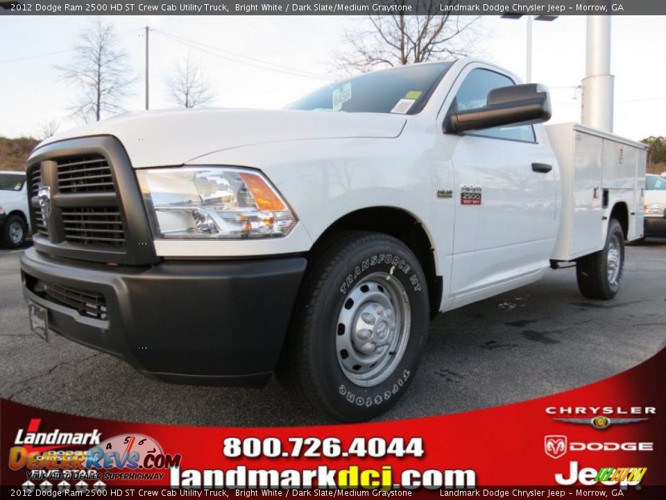 2012 Dodge Ram 2500 HD ST Crew Cab Utility Truck Bright White / Dark Slate/Medium Graystone Photo #1