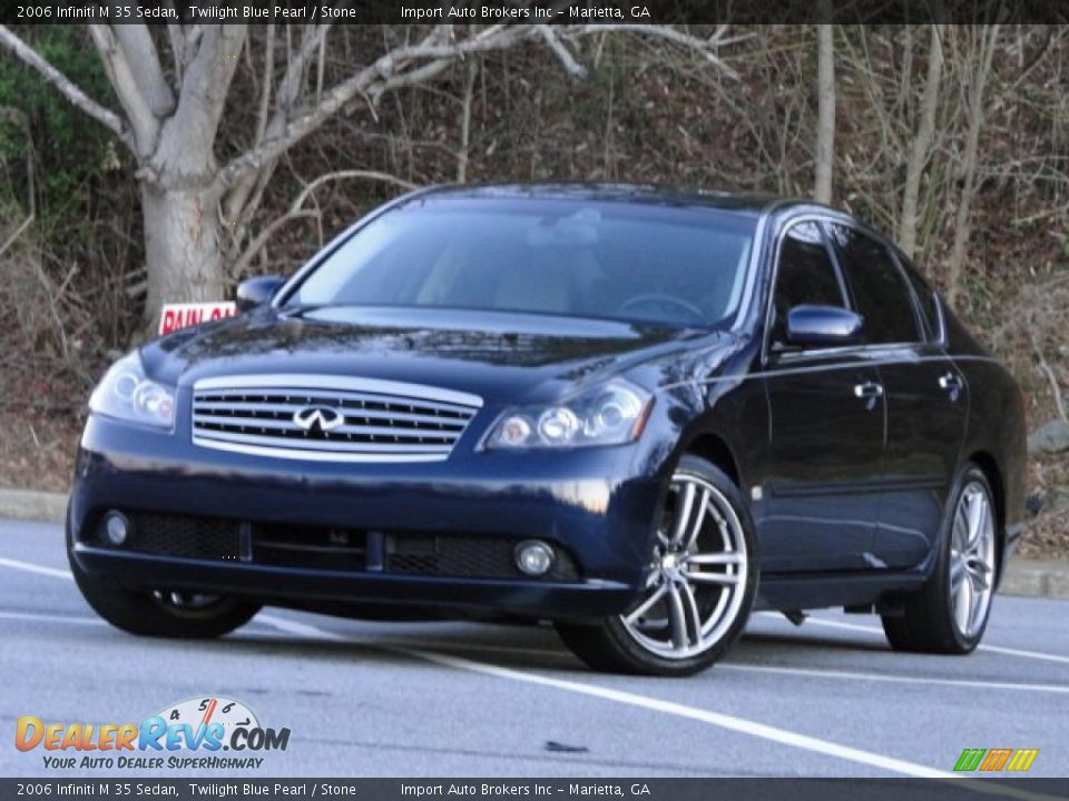2006 Infiniti M 35 Sedan Twilight Blue Pearl / Stone Photo #1