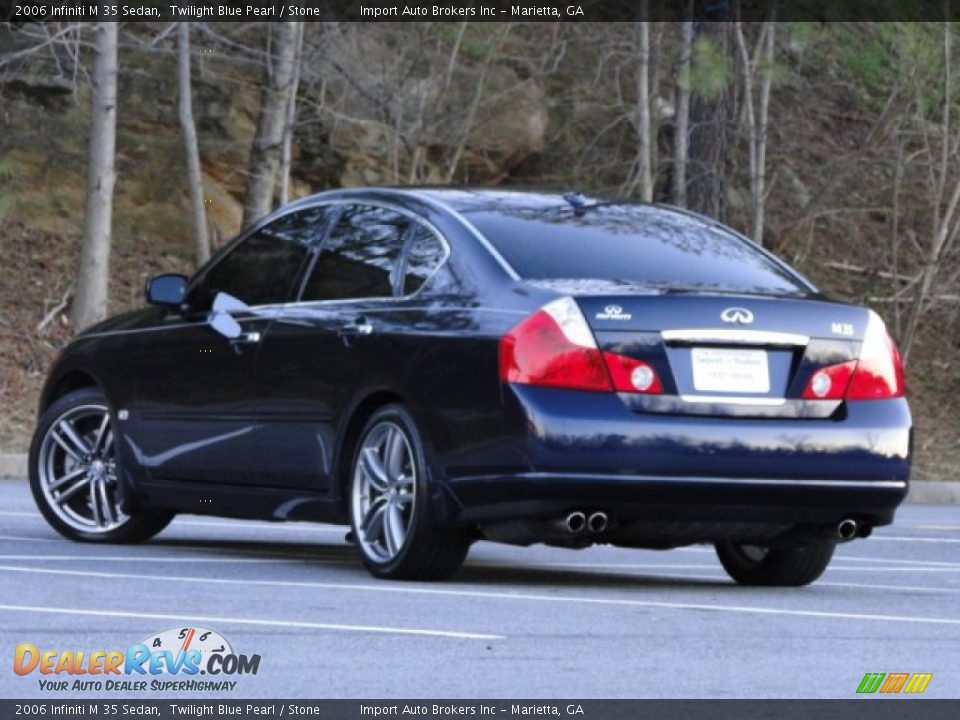 2006 Infiniti M 35 Sedan Twilight Blue Pearl / Stone Photo #3