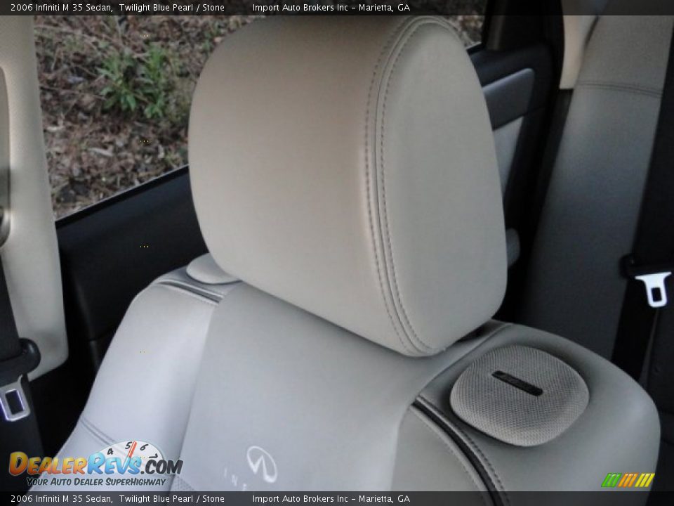 2006 Infiniti M 35 Sedan Twilight Blue Pearl / Stone Photo #24