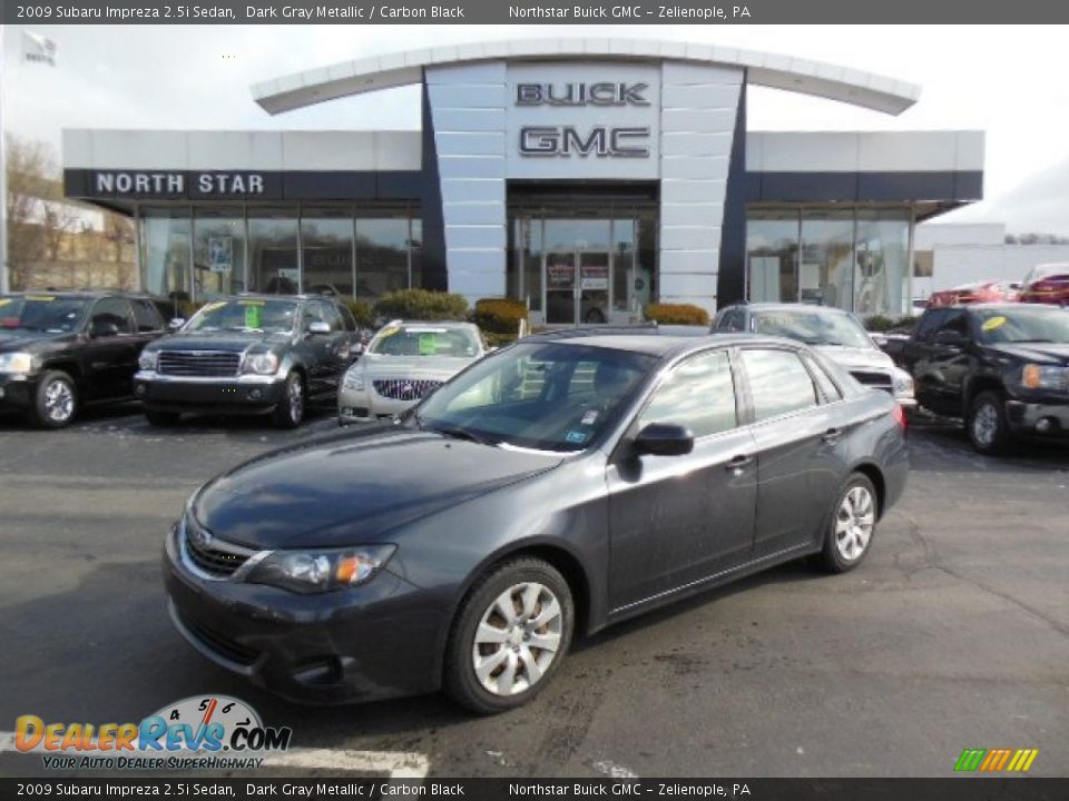 2009 Subaru Impreza 2.5i Sedan Dark Gray Metallic / Carbon Black Photo #1